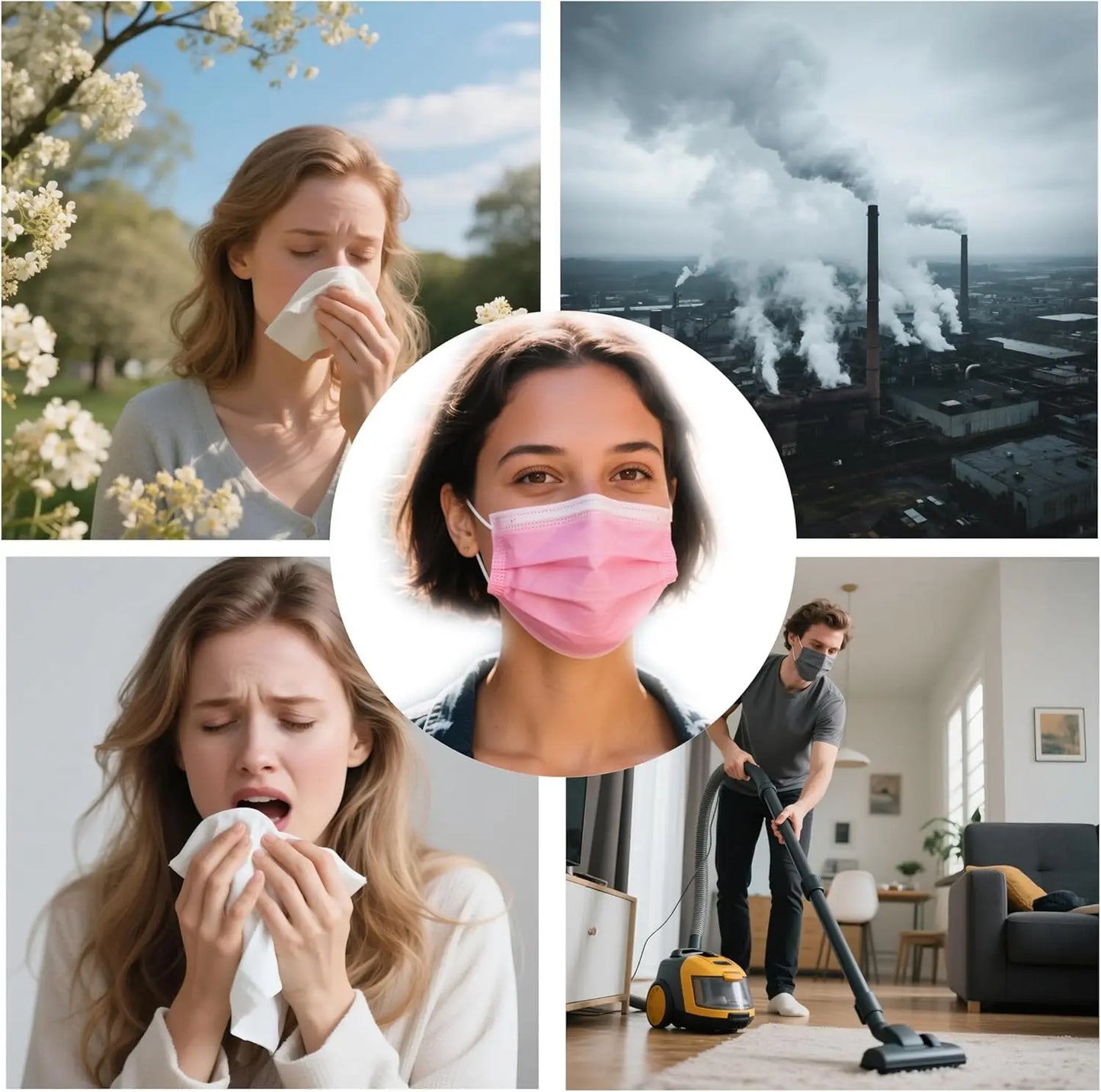 Great Value! Pink Disposable Masks - 3-Layer Breathable and Comfortable, Adjustable Ear Loops and Snug-Fitting Nose Pads - 200/100/50/10 Pieces, Cheap for Home Use, Can Be Purchased in Bulk, Perfect for Outdoor Activities, Ho