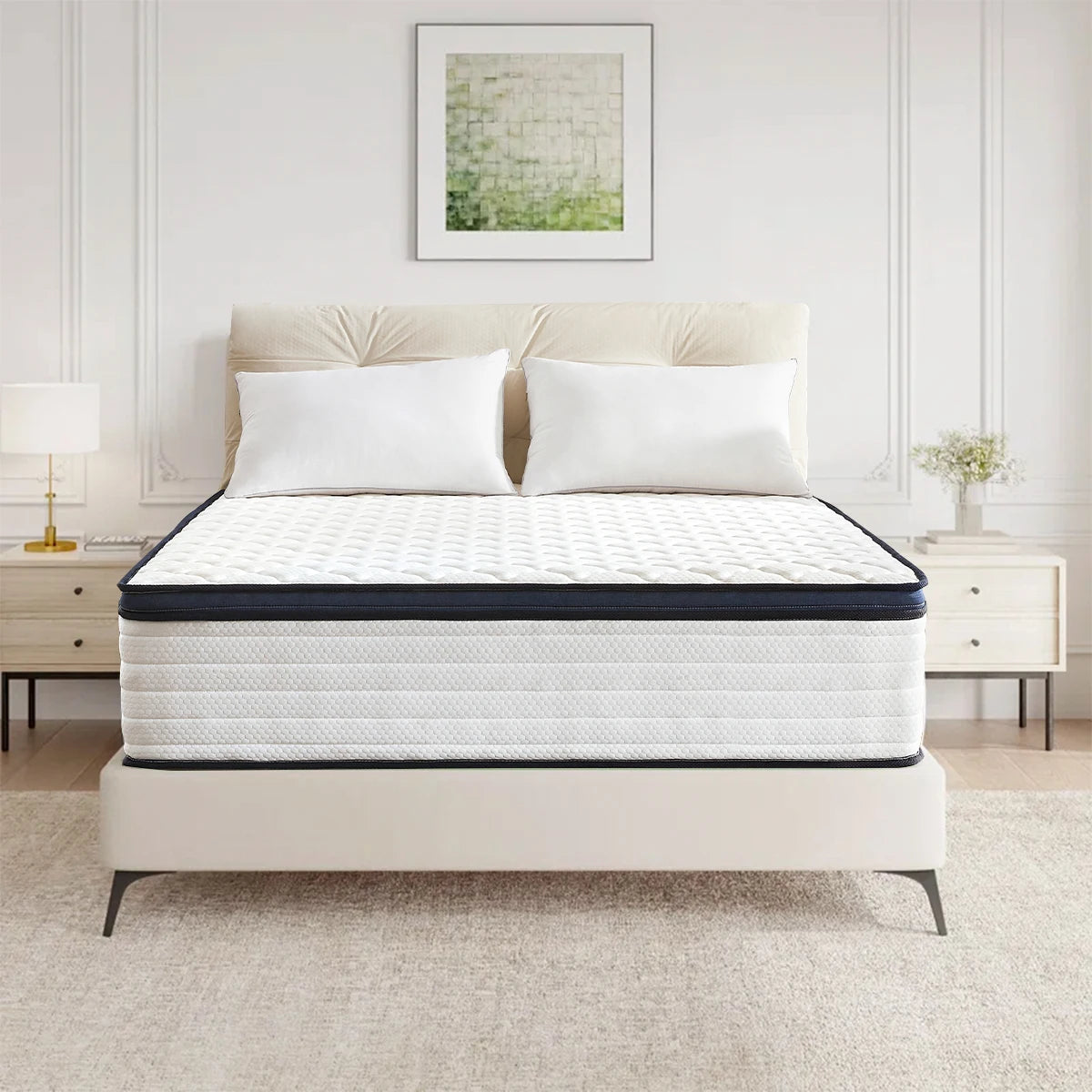 Queen Size Mattress Gel Memory Foam Hybrid Mattress , Pressure Relief, Medium Firm Comfort, Motion Isolation, Mattress in a box annizon.com