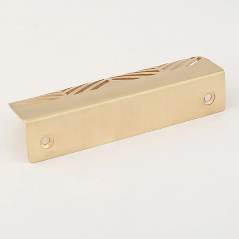 New Leaf-shaped Modern Furniture Drawer Brass Handles Furniture Wardrobe Drawer Knob Brass Door Handles Wholesale annizon.com