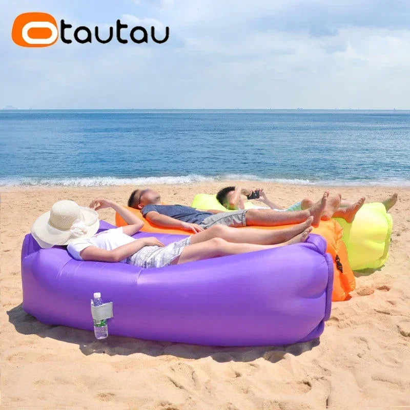 OTAUTAU Ultra Light Pillow Style Lazy Sofa Inflatable Sofa Portable Foldable Sleeping Bag Bed SF284 annizon.com