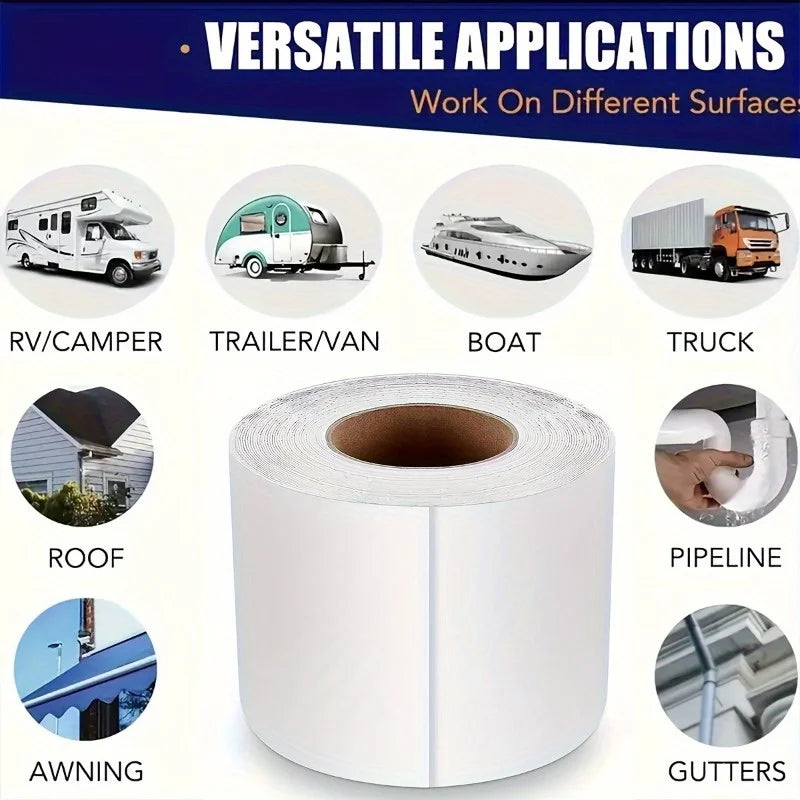1 Roll RV Roof Tape Waterproof for RV Repair, Window, Boat Sealing, Truck And Trailer Roof Sealant RV Butyl Tape annizon.com