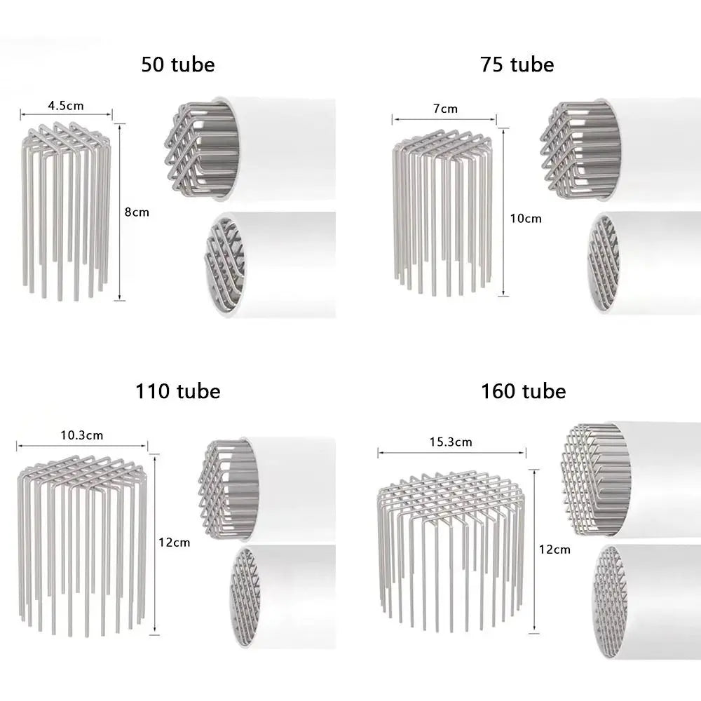Round Roof Floor Drain Anti-blocking Stainless Steel Balcony Drainage Cover Large Displacement Rooftop Rain Pipe Cap annizon.com