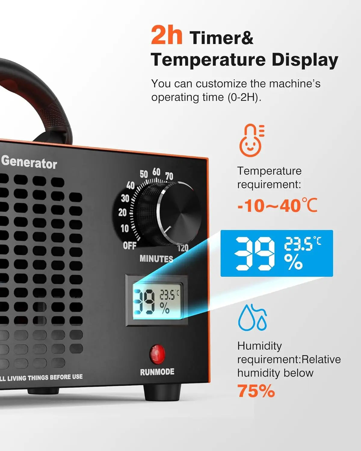 Ozone Generator 60000mg/h Ozone Machine Air Purifier Cleaning Odor Remover High Capacity Commercial/Industrial Ozone Generator