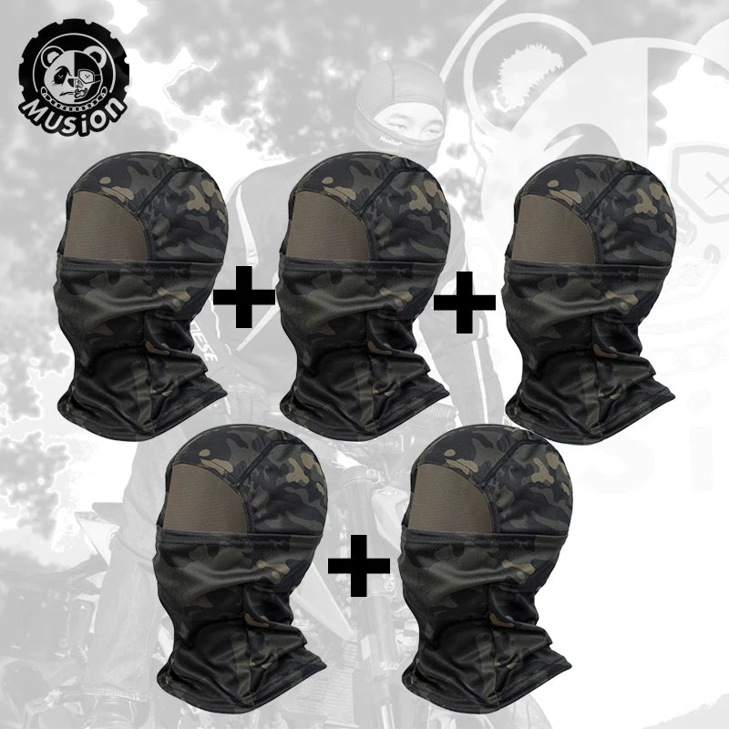 Musion Motorcycle Balaclava Sun Protection Full Face Mask Breathable Mesh Airsoft Mask Balaclava Bicycle Cycling Head Cover Unde