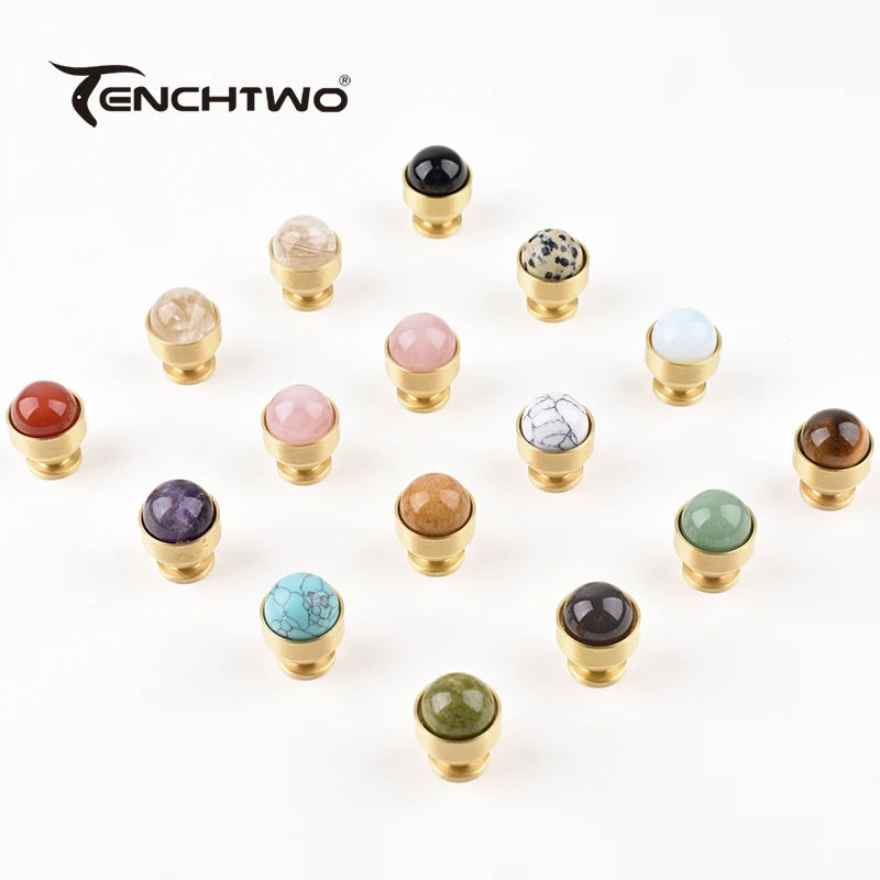 Natural Agate Crystal Handle Jewelry Gift Box Decorative Handle Drawer Pulls Furniture Handles Dresser Vanity Cabinet Door Knob annizon.com