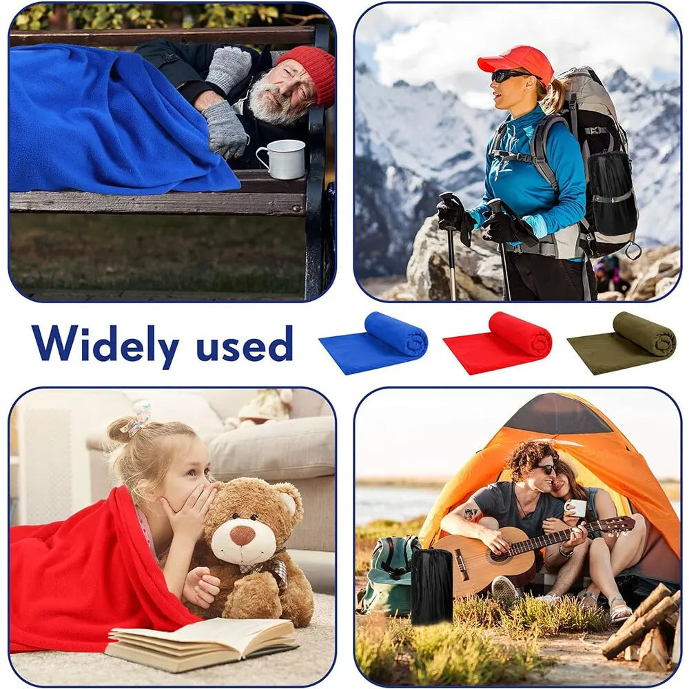 Fleece Sleeping Bag Portable Ultra-light Polar Travel Sheets for Adults Outdoor Camping Tent Bed Warm Sleeping Bag Liner annizon.com