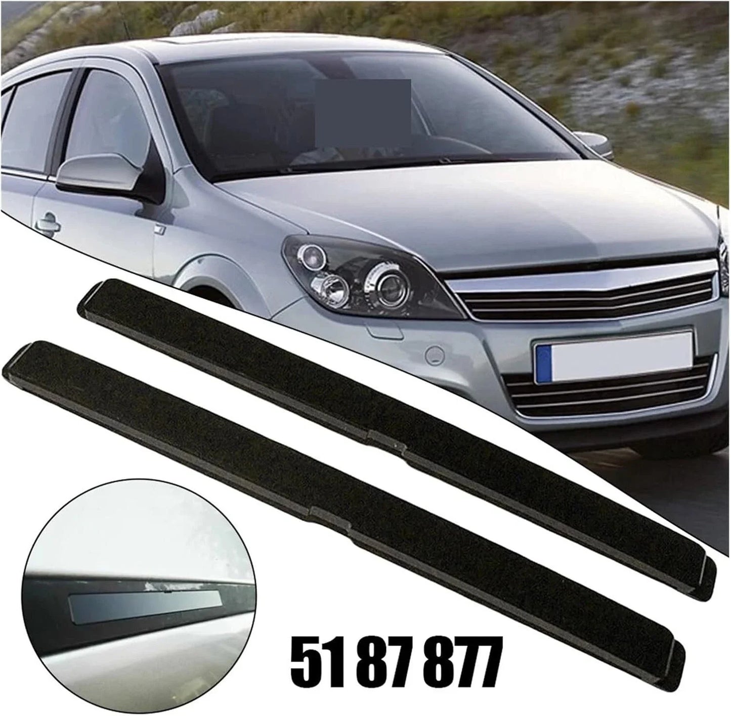 4pcs Car Front And Rear Cover Roof Carrier For Opel Astra H 51 87 877 51 87 878 Automobiles Roof Rack Replacement Black annizon.com