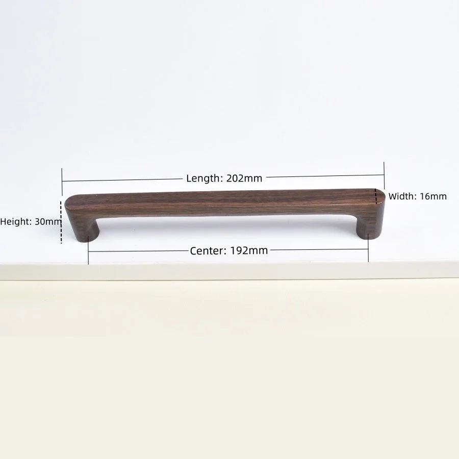 Nordic Wood Cabinet Handle Solid Wooden Kitchen Door Handle Dresser Wardrobe Knobs Cupboard Drawer Pull Furniture Handles annizon.com