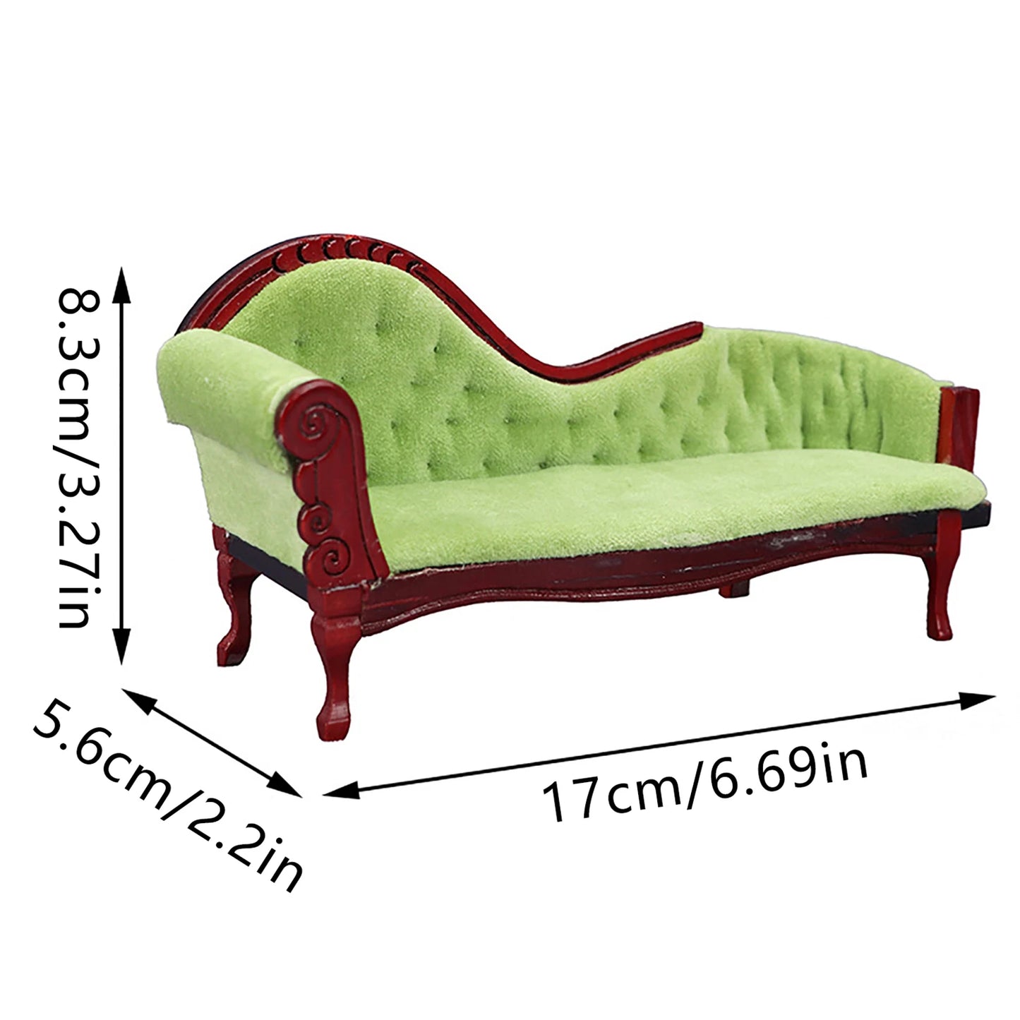 Mini Dollhouse Furniture Sofa with Pillow Set Simulation 1:12 Miniature Living Room Kids Pretend Play DIY Doll House Decor annizon.com