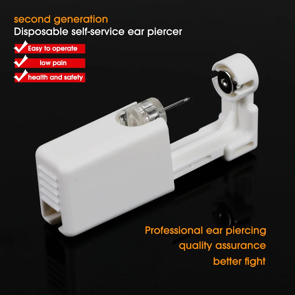 Safety Disposable Ear Piercing Tool Disinfect Safety Sterile Earring Piercer Machine Studs Nose CLip Body Jewelry Piercing Tool