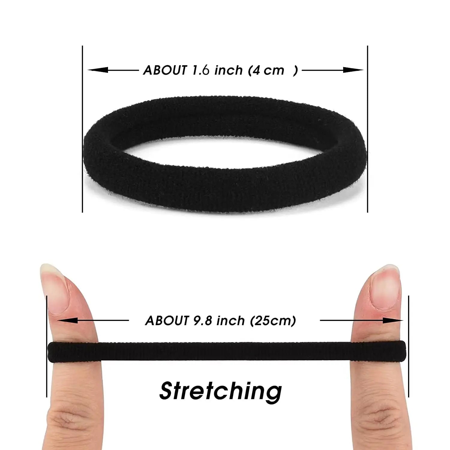 50/100 pieces - Canned high elasticity black headband, suitable for ponytails, hairstyles (various colors), casual, women's headwear, women's hair accessories ponytail holder, hair elastic band, hair bundle, gym sportswear, g annizon.com