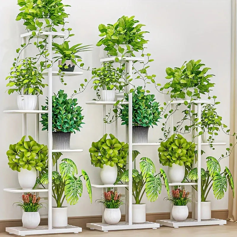 Plant Shelves Iron Potted Flower Plant Stand Rack Multiple Flower Pot Holder Shelf Indoor Outdoor Planter Display Organizer annizon.com