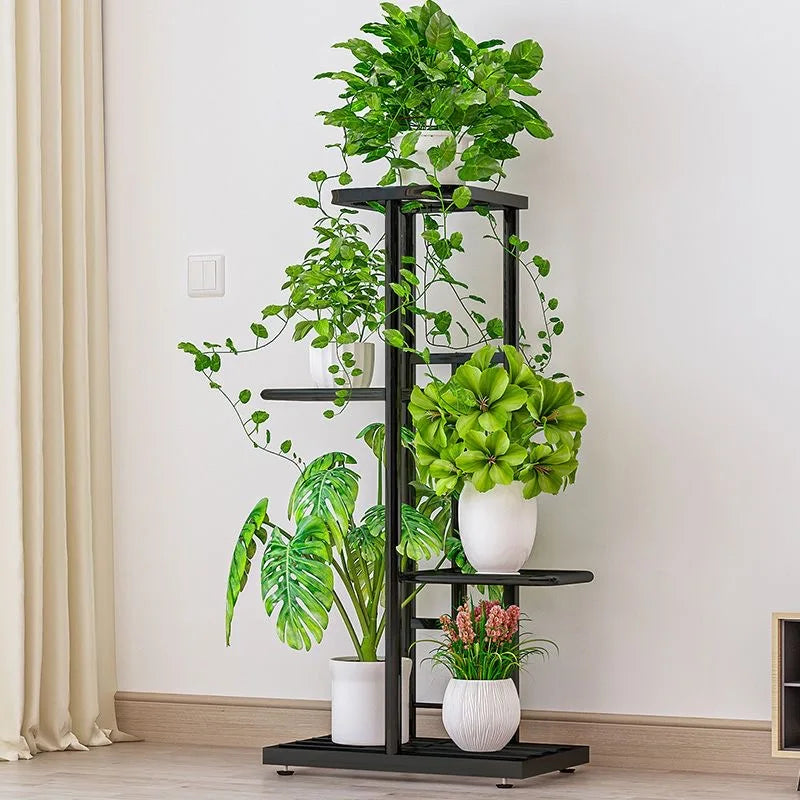 Plant Shelves Iron Potted Flower Plant Stand Rack Multiple Flower Pot Holder Shelf Indoor Outdoor Planter Display Organizer annizon.com