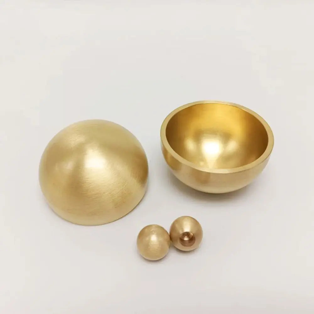 Handmade Brass Mini Singing Bowl Sanskrit Portable Brass Singing Bowl Copper Striker Ball Buddha Instrument