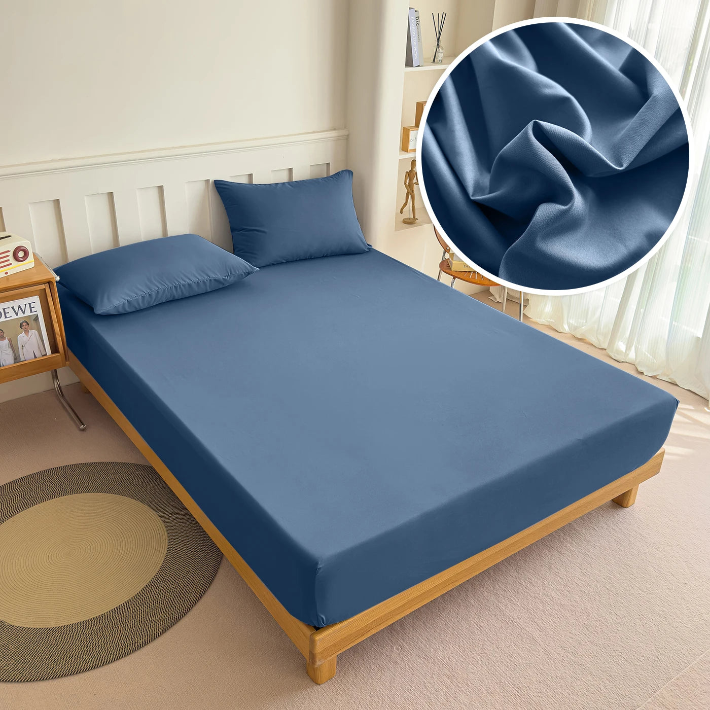 90/120/150/180x200 Fitted Bed Sheet With Elastic Band Solid Color Mattress Covers Protector Single Double King Beds 100% Polyest annizon.com
