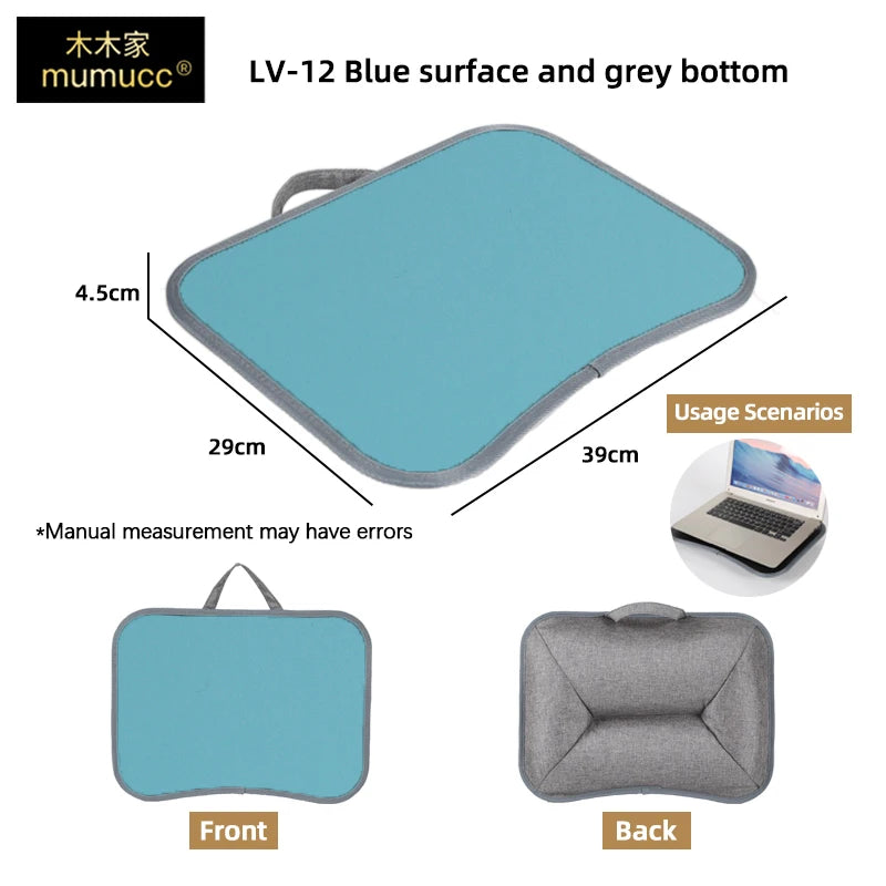 MUMUCC Multifunctional Laptop Desk With Cushion and Filled with Foam Particles, Small Pillow Table, Hard Mouse Pad Large annizon.com