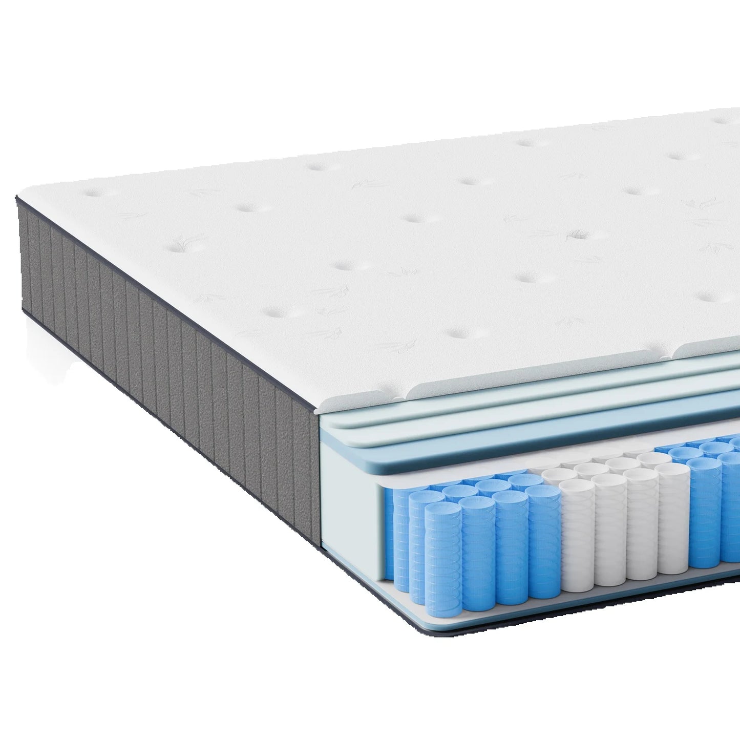 Pocket spring core mattress 180 × 200 × 25cm H3 - 7 zones with diatom foam & orthopedic support annizon.com