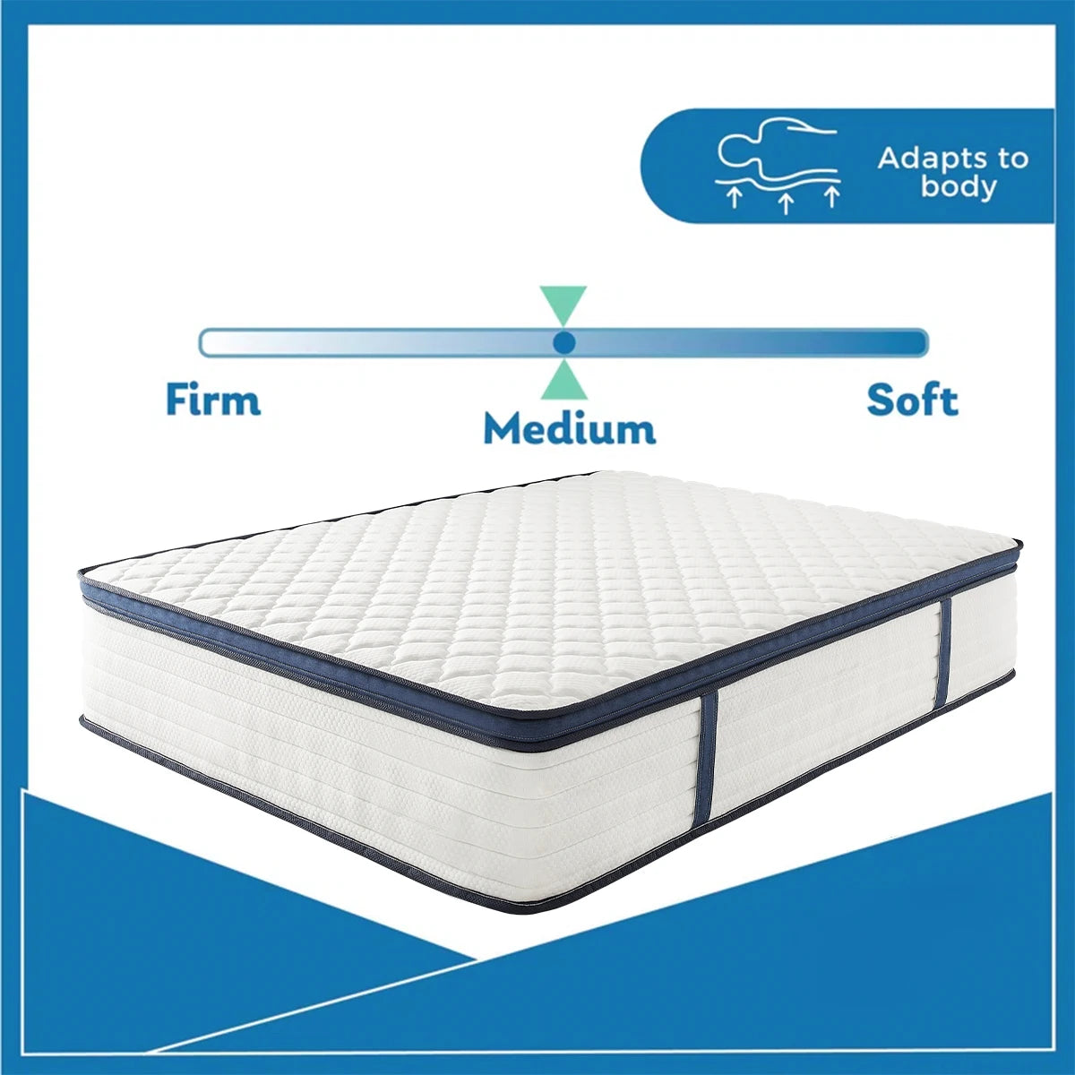Queen Size Mattress Gel Memory Foam Hybrid Mattress , Pressure Relief, Medium Firm Comfort, Motion Isolation, Mattress in a box annizon.com