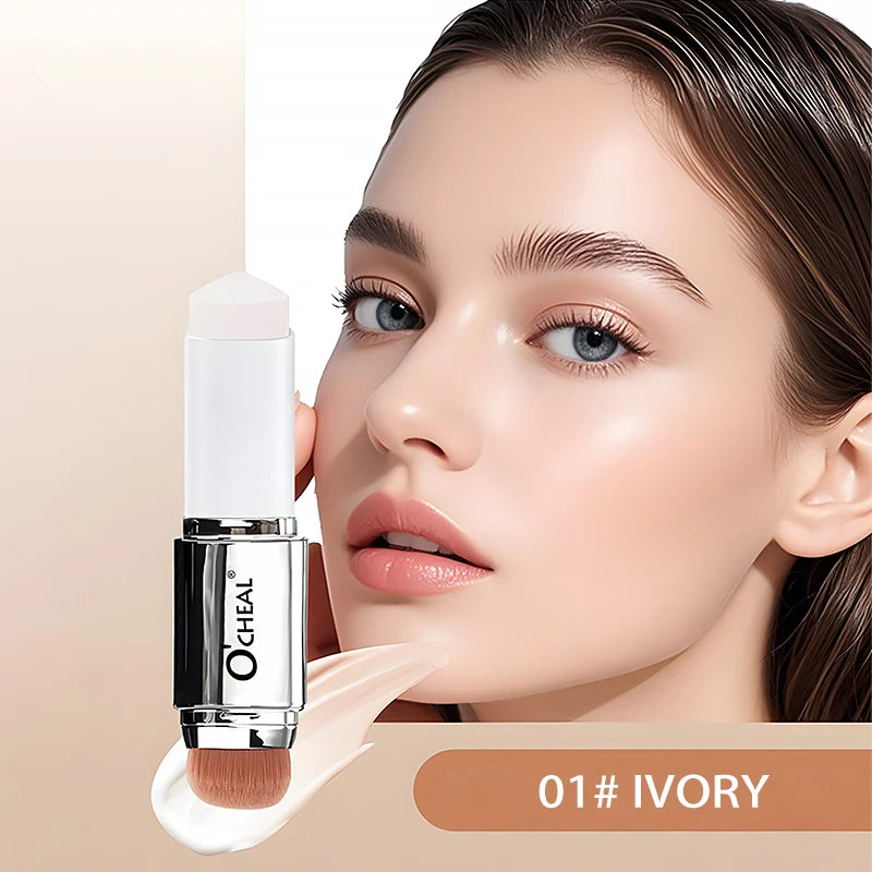 O'CHEAL Temperature Changing Foundation Stick Facial Coverage Blemishes Pores Double-Headed Face Matte Makeup Foundation Cream annizon.com