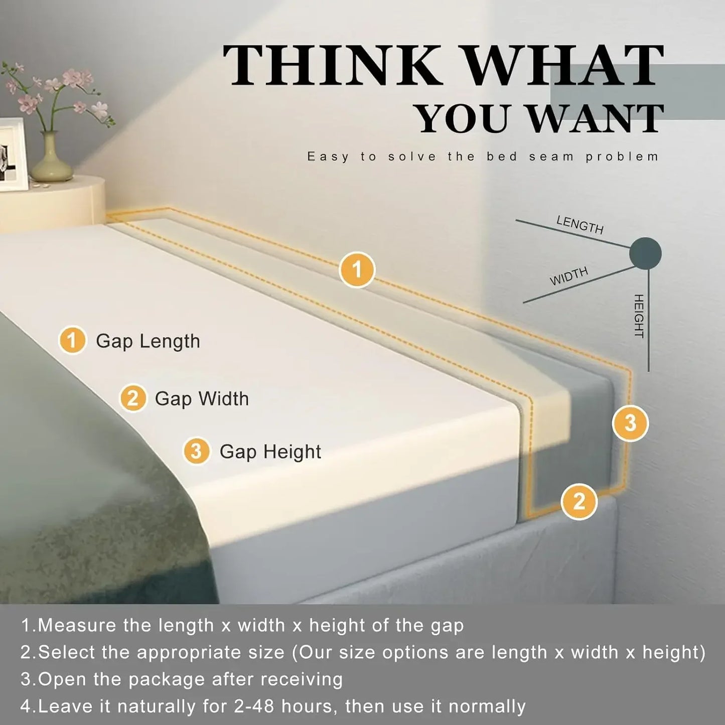 Long Mattress Bed Filler Bed Gap Filler Extender Headboard Pillow Bed Cushion Sofa Pad Sofa Armrest Cushions annizon.com