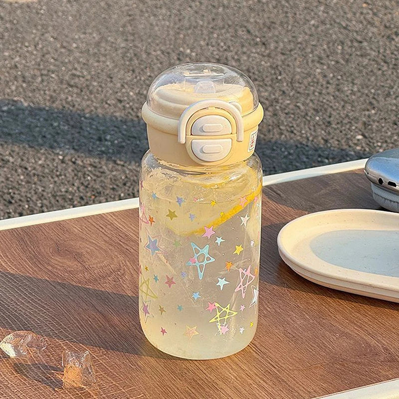 WHPHous Water Bottle 500ml Leak-Proof Straw PC