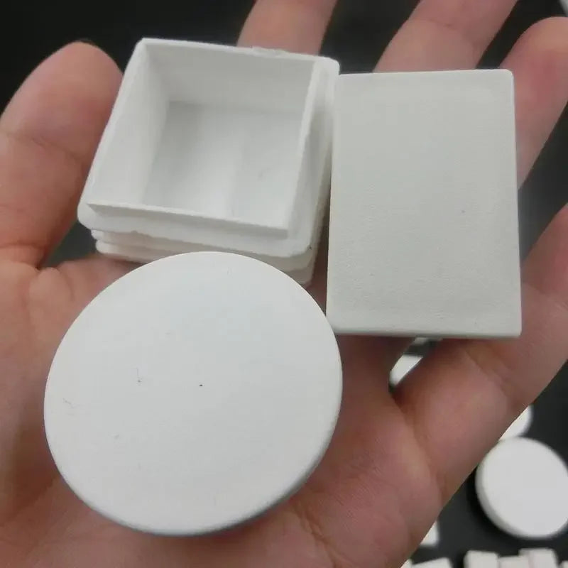 10pcs White square plastic pipe plug round cap tube end inner plug Furniture Leg Blanking hole dust cover Feet Protector  ﻿ annizon.com