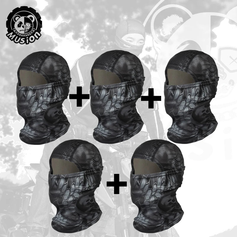 Musion Motorcycle Balaclava Sun Protection Full Face Mask Breathable Mesh Airsoft Mask Balaclava Bicycle Cycling Head Cover Unde
