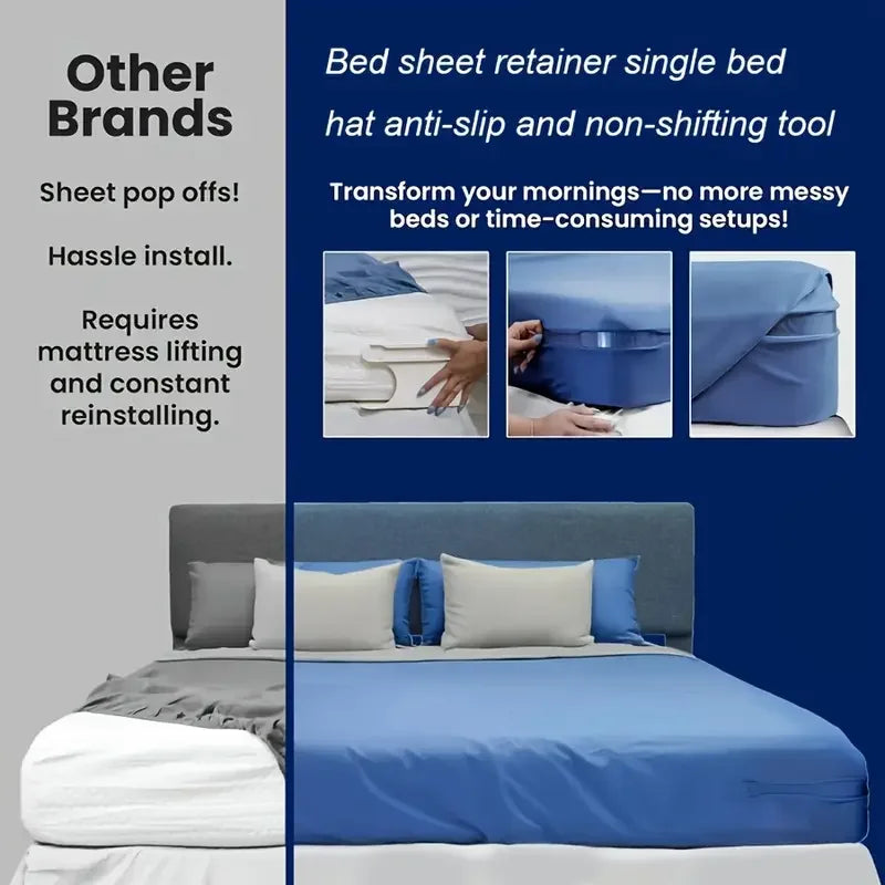 4 Heavy Duty Sheet Holders, Non-Slip Mattress Straps for All Sheet Sizes, Easy Install & Secure Fit, Modern Bedding annizon.com