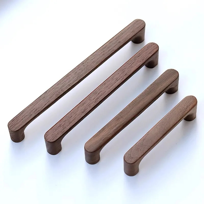 Nordic Wood Cabinet Handle Solid Wooden Kitchen Door Handle Dresser Wardrobe Knobs Cupboard Drawer Pull Furniture Handles annizon.com