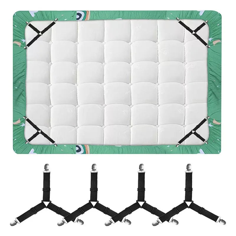 Universal Bed Sheet Fixed Holder High Elastic Adjustable Crisscross Fastener Straps Kits Non-Slip Sofa Cover Clips annizon.com
