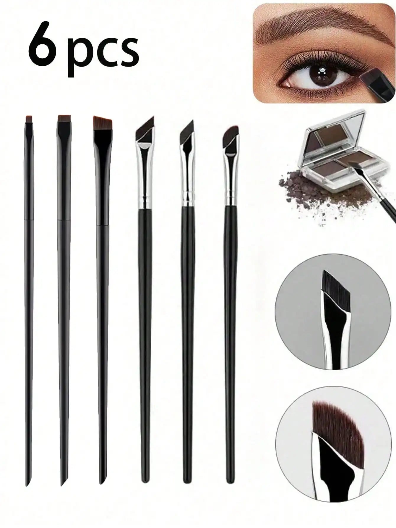 3pcs Makeup Brush Set, Including Angled Eyeliner Brush, Eyebrow Brush, And Ultra-Fine Eyeshadow Brush, Makeup Brush Set, Makeup Brush Kit, Makeup Brush Set, Full Makeup Brushes, Makeup Brush Set, Complete Makeup Tools, Makeup annizon.com