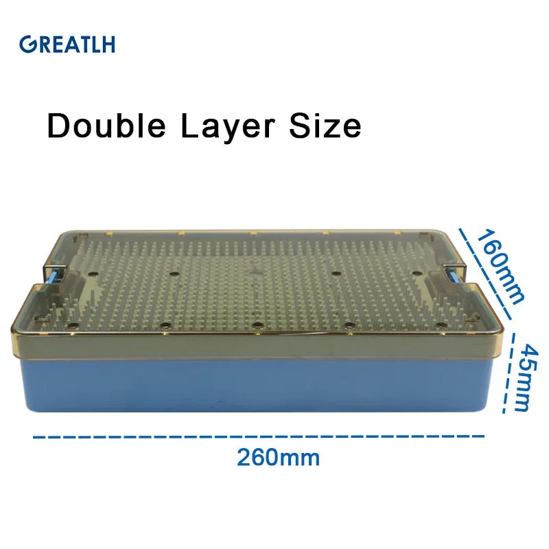 Silicone Sterilization Tray Case Box Ophthalmic Dental Instruments Disinfection Box