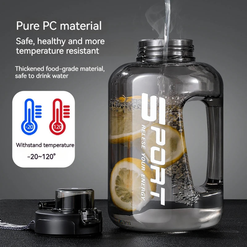 2L Sports Water Bottle with Straw - BPA Free