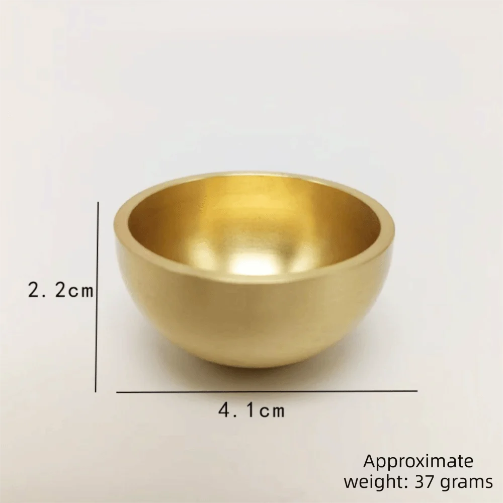 Handmade Brass Mini Singing Bowl Sanskrit Portable Brass Singing Bowl Copper Striker Ball Buddha Instrument