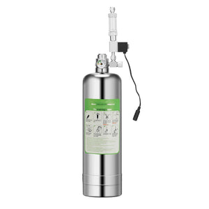 5L Double Aquarium CO2 Generator System Kit CO2 Cylinder Generator System with Solenoid Valve Bubble Diffuser Carbon Dioxide