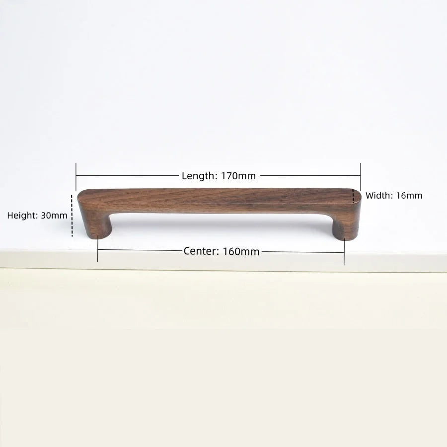 Nordic Wood Cabinet Handle Solid Wooden Kitchen Door Handle Dresser Wardrobe Knobs Cupboard Drawer Pull Furniture Handles annizon.com