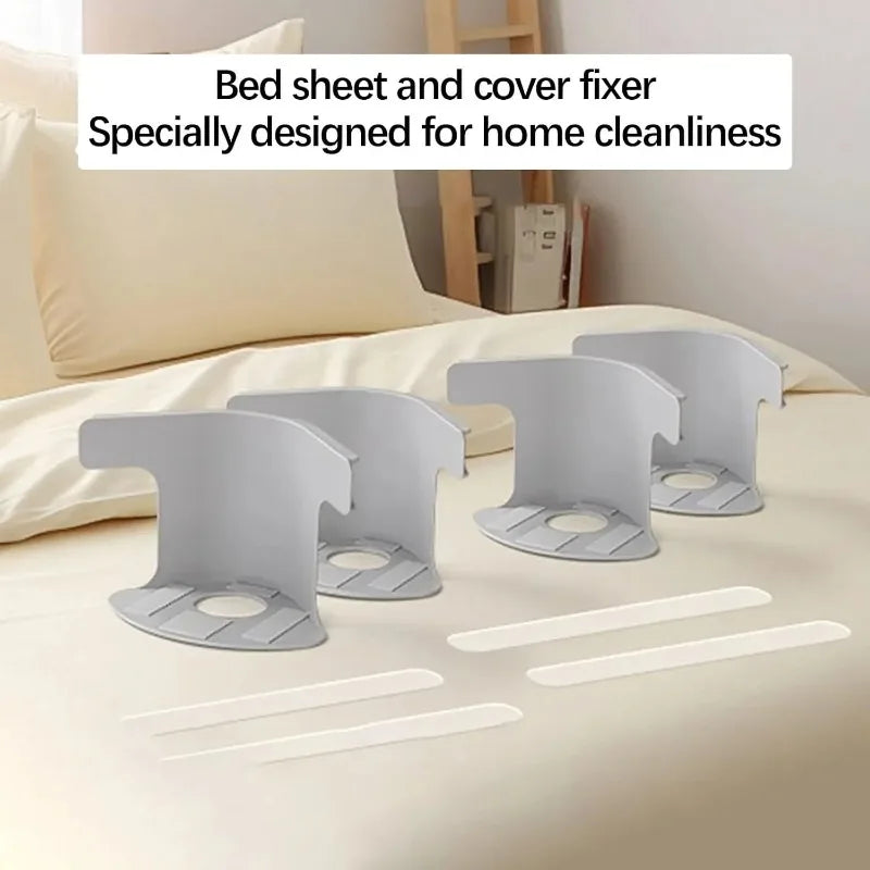 4 Pcs Heavy Duty Bed Sheet Corner Tightener Clips High-Quality Durable Grippers for Bed Sheet Protectors annizon.com