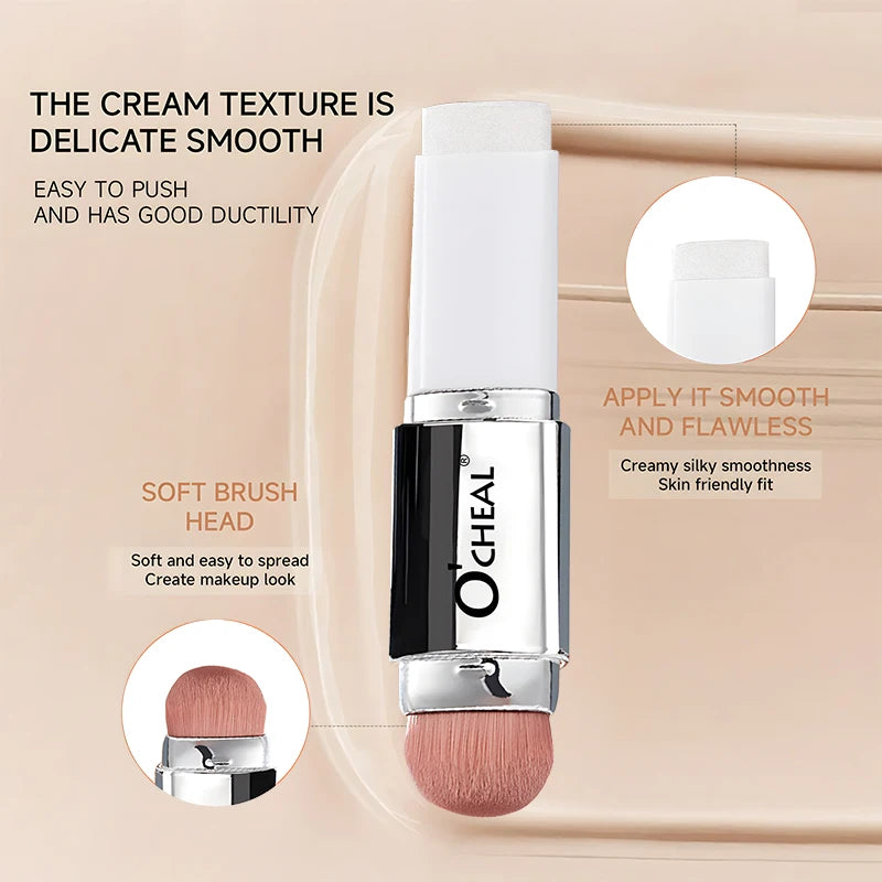 O'CHEAL Temperature Changing Foundation Stick Facial Coverage Blemishes Pores Double-Headed Face Matte Makeup Foundation Cream annizon.com