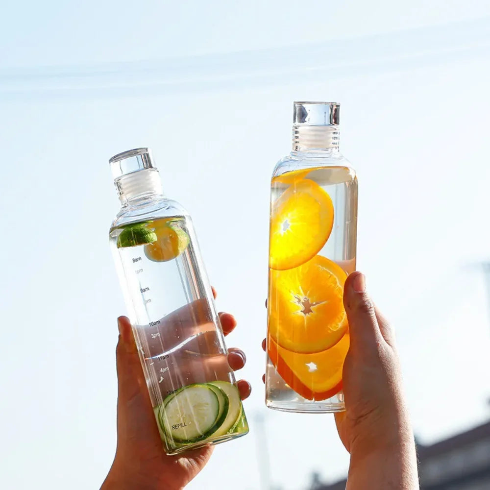 Glass Water Bottle - Leak-Proof Reusable Eco-Friendly