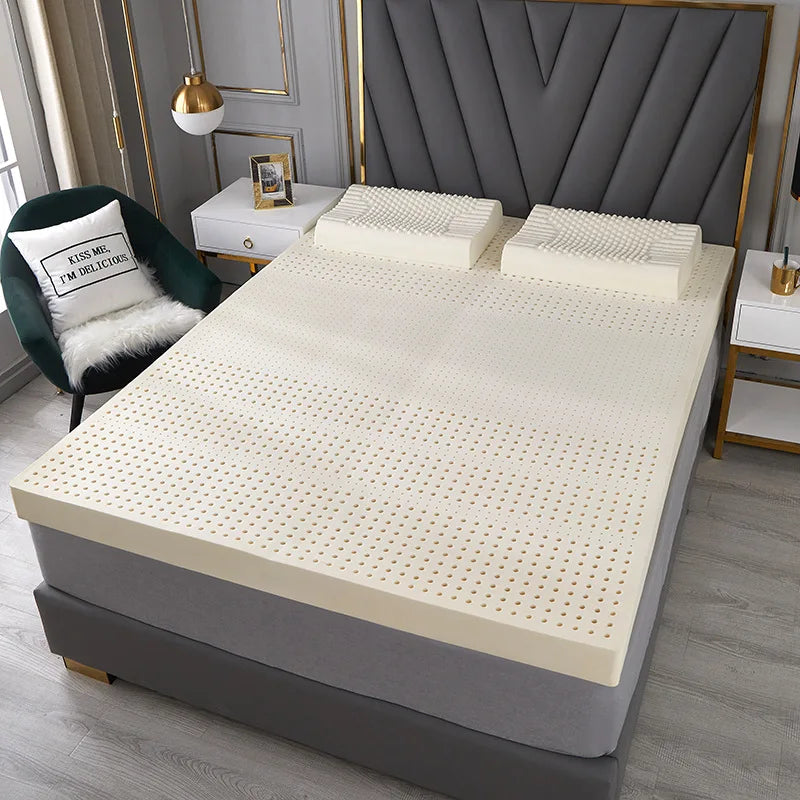 100% Thailand natural latex mattress imported natural rubber pure mattress 1.8m bed 1.5m thickened home dormitory cushion mat annizon.com