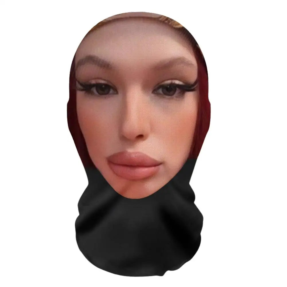 2025 New 3D Printed Mask Funny Mesh Mask Full Face Headwear Elastic Mesh Cosplay Headwear Balaclava Hood Hat Headgear