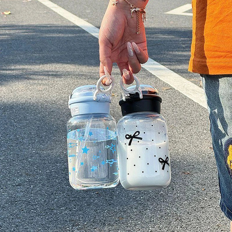 WHPHous Water Bottle 500ml Leak-Proof Straw PC