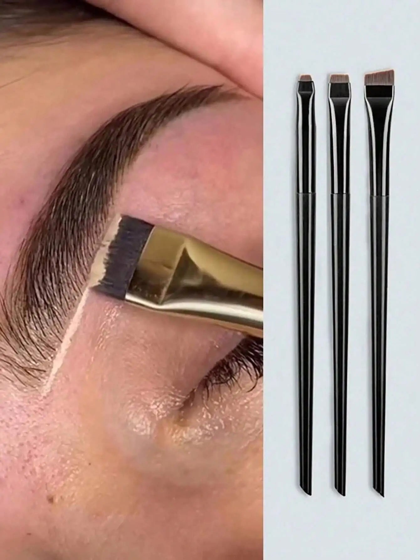 3pcs Makeup Brush Set, Including Angled Eyeliner Brush, Eyebrow Brush, And Ultra-Fine Eyeshadow Brush, Makeup Brush Set, Makeup Brush Kit, Makeup Brush Set, Full Makeup Brushes, Makeup Brush Set, Complete Makeup Tools, Makeup annizon.com