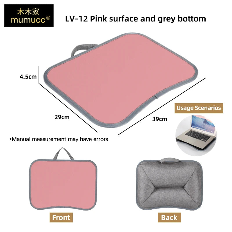 MUMUCC Multifunctional Laptop Desk With Cushion and Filled with Foam Particles, Small Pillow Table, Hard Mouse Pad Large annizon.com
