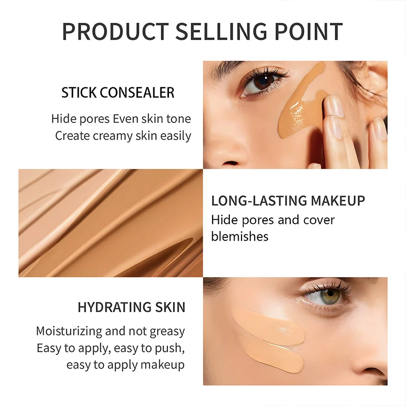 O'CHEAL Temperature Changing Foundation Stick Facial Coverage Blemishes Pores Double-Headed Face Matte Makeup Foundation Cream annizon.com
