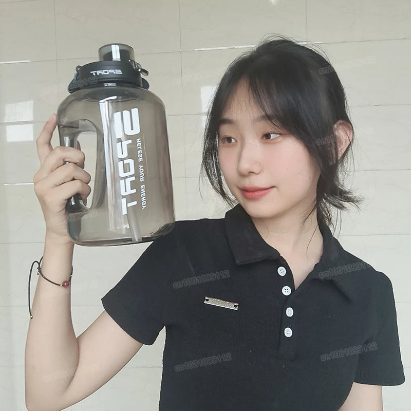 2L Sports Water Bottle with Straw - BPA Free