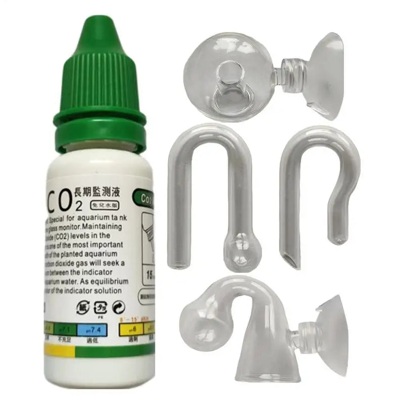 CO2 Indicator Drop Checker Solution Long Term Monitor Test Fish Tank Glass Aquatic Co2 Tester for Fish Tank Aquariums