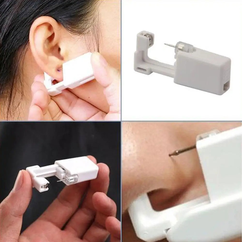 Safety Disposable Ear Piercing Tool Disinfect Safety Sterile Earring Piercer Machine Studs Nose CLip Body Jewelry Piercing Tool