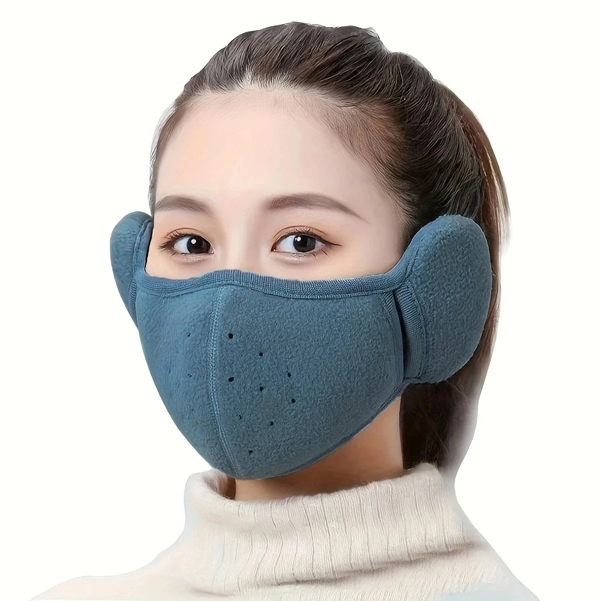1pc-Winter Mask Warm Mask, Full Cover Face Mask Outdoor Windproof Mask, Breathable Thickened Dustproof Reusable Mask ﻿