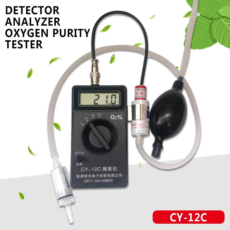 CY-12C Oxygen Concentration Tester Meter Detector Analyzer Oxygen Purity Tester Gas Measurement Analysis Instruments New